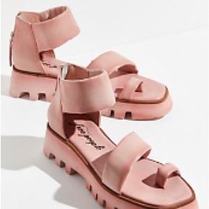Free People Pink Sandals